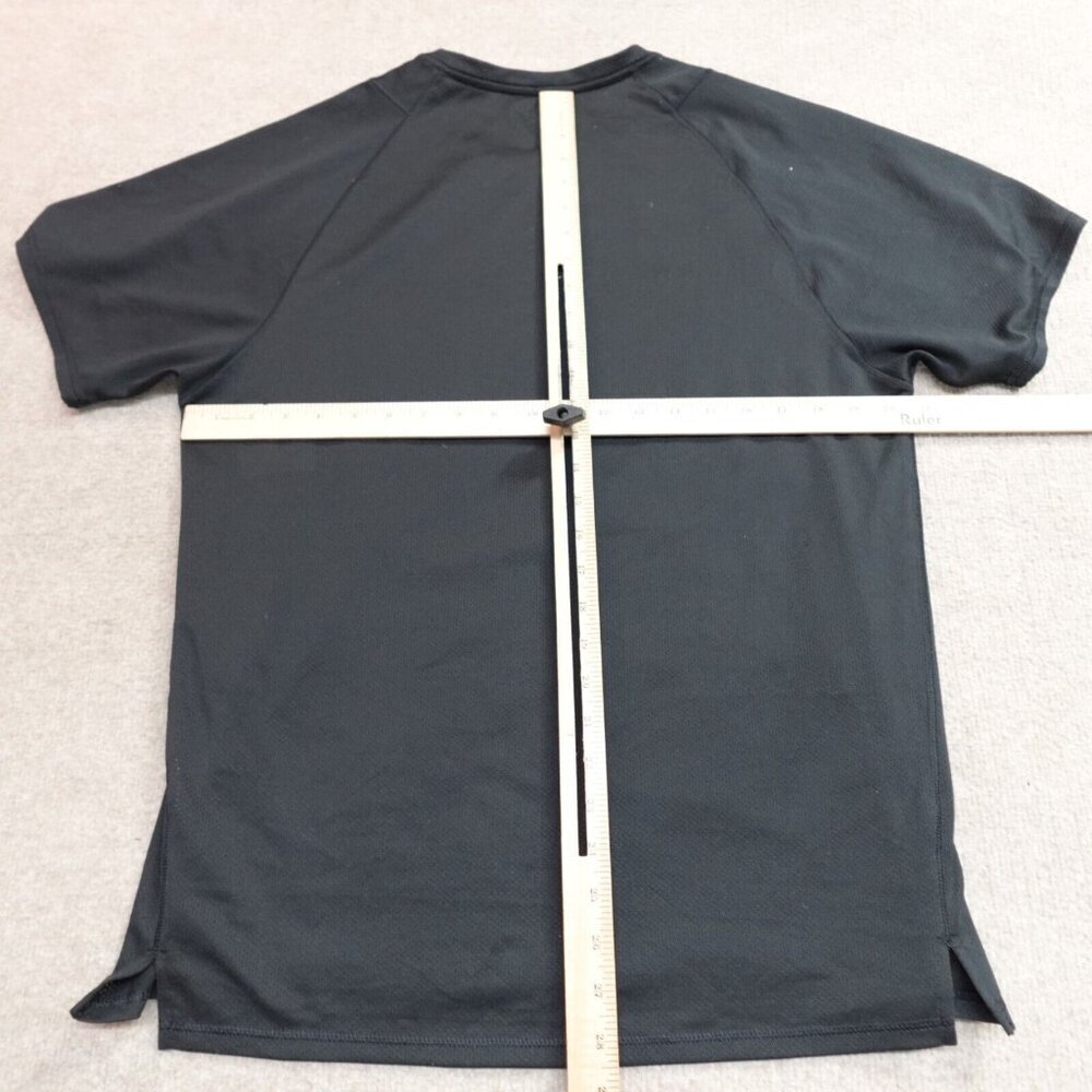 Wolaco Shirt Large Black Solid Performance Raglan - image 5